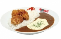 中辛 カレーAセット 唐揚げ・チーズ・ご飯大盛り