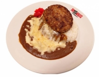 中辛 カレーDセット ハンバーグ・チーズ・ご飯大盛り