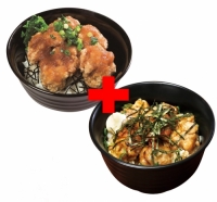 とりからおろし丼×やわらか炭火焼鳥丼
