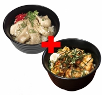 トントロ丼×やわらか炭火焼鳥丼