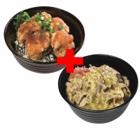 とりからおろし丼×塩だれカルビ丼