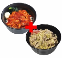 直火旨辛豚カルビ丼×塩だれカルビ丼