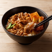 ▲牛すき焼き丼