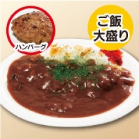ランチ ハンバーグカレーご飯大盛り