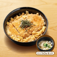 ミニうどんと三元豚ロースカツ丼