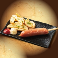 チーズフランクフルトソーセージポテトセット