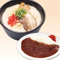 ランチ 豚骨ラーメン+カレー